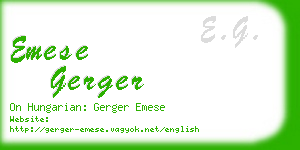 emese gerger business card